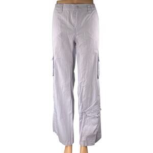 Pacsun Low Ruse Puddle Women's Purple Mid Rise Wide Leg Trousers Cargo Pants S